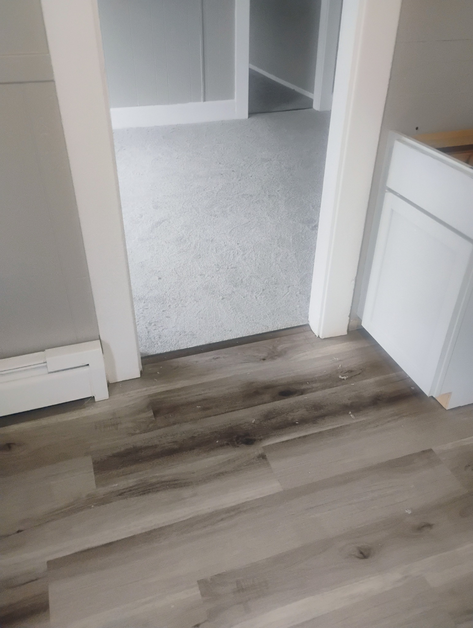 Renovated bathroom floor